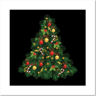 Christmas Tree Print Festive Holidays Posters and Art